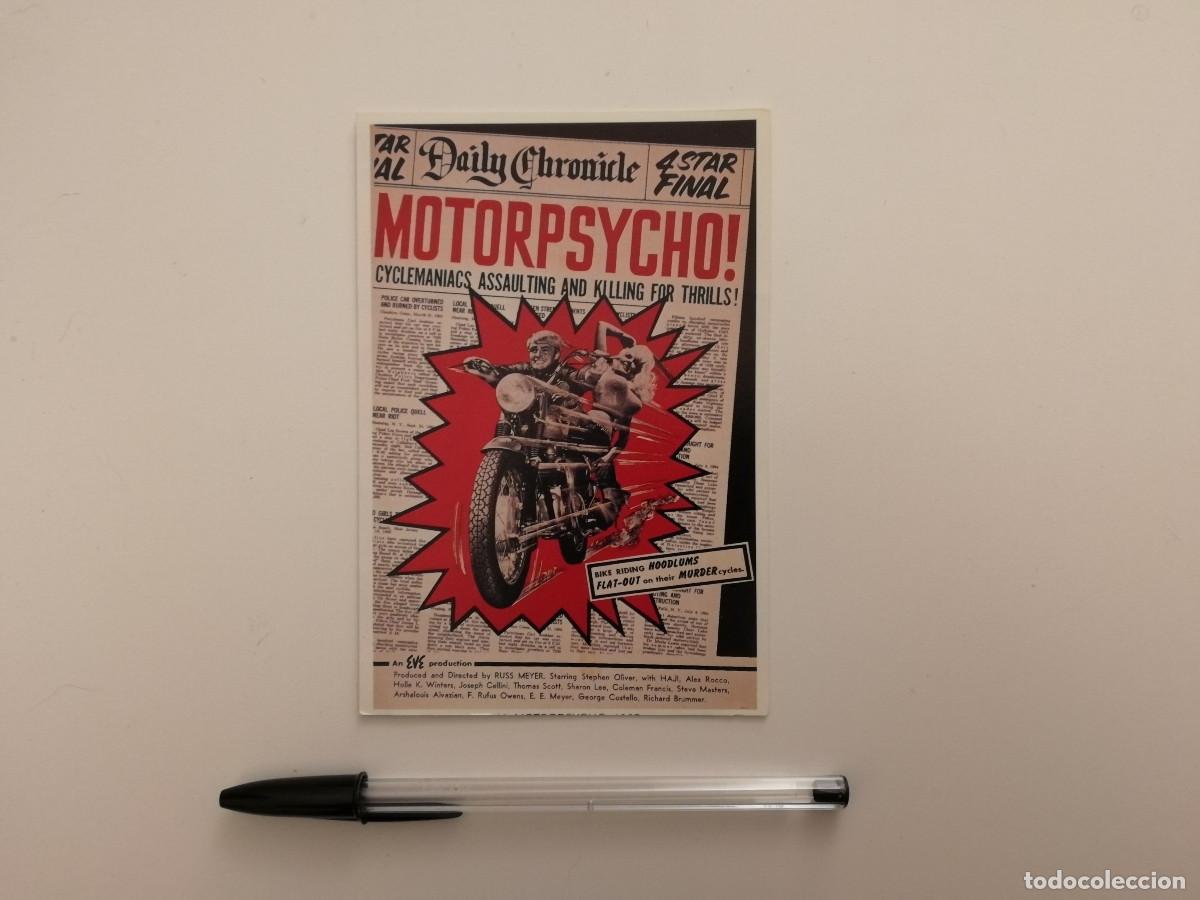 Cine: TARJETA ACARTONADA -10*15- MOTOR PSYCHO - MOTORPSYCHO - BIKERS - HIPPIES
