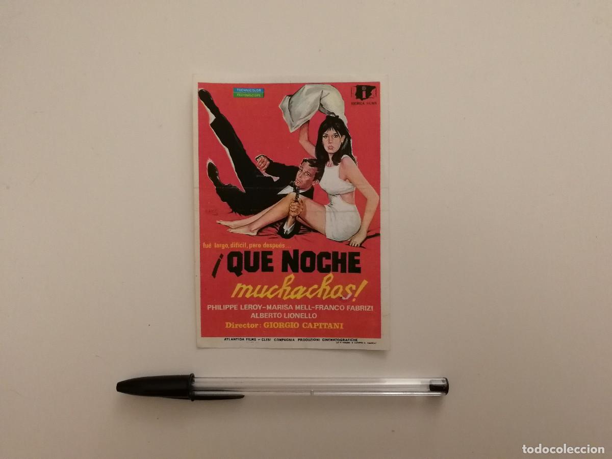 Cine: IMPRESO PAPEL -9*13- QUE NOCHE MUCHACHOS - MARISA MELL