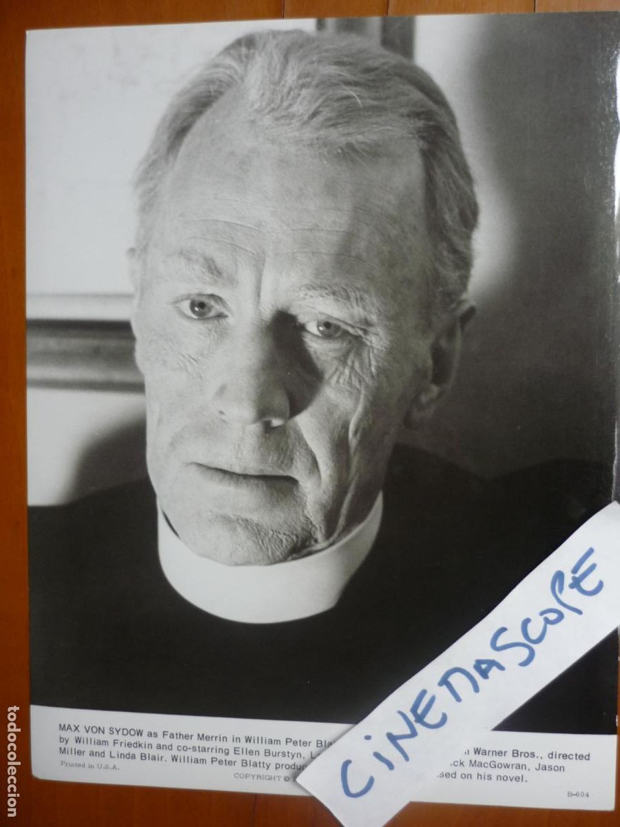 Cine: the exorcist el exorcista- foto original b/n - William Friedkin - max von sydow