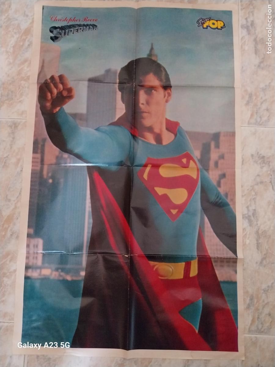 Cine: SUPERMAN POSTER REVISTA SUPER POP 73X44CMS ORIGINAL A&Ntilde;OS 70