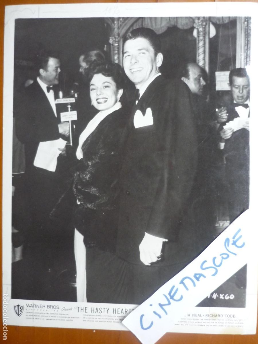 Cine: the hasty heart - foto original b/n - ruth roman ronald reagan - estreno film