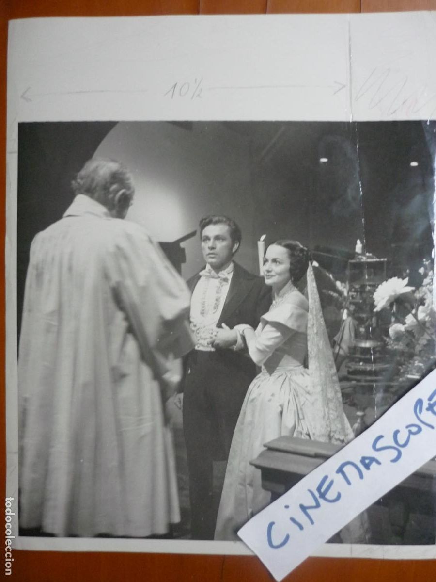 Cine: mi prima raquel - foto original b/n - olivia de havilland richard burton - My Cousin Rachel