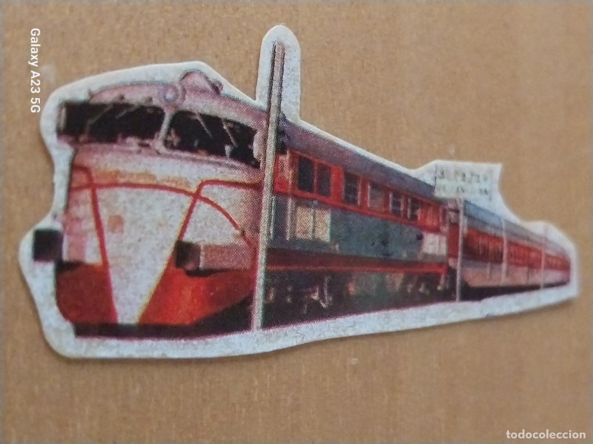 Cine: BIMBO AVENTURA DEL TREN A&Ntilde;O 1975 MAQUINA TALGO CROMO 28 RECUPERADO 3.5CMS