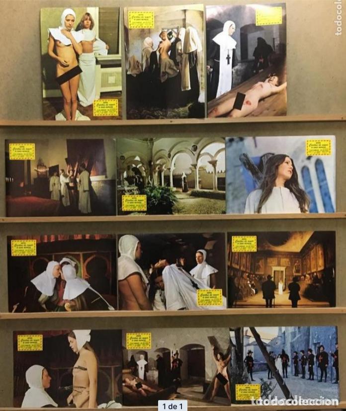 Cine: AFU98 CARTAS DE AMOR DE UNA MONJA PORTUGUESA JESUS FRANCO SET COMPLETO 12 FOTOCROMOS ORIGINAL EST h1