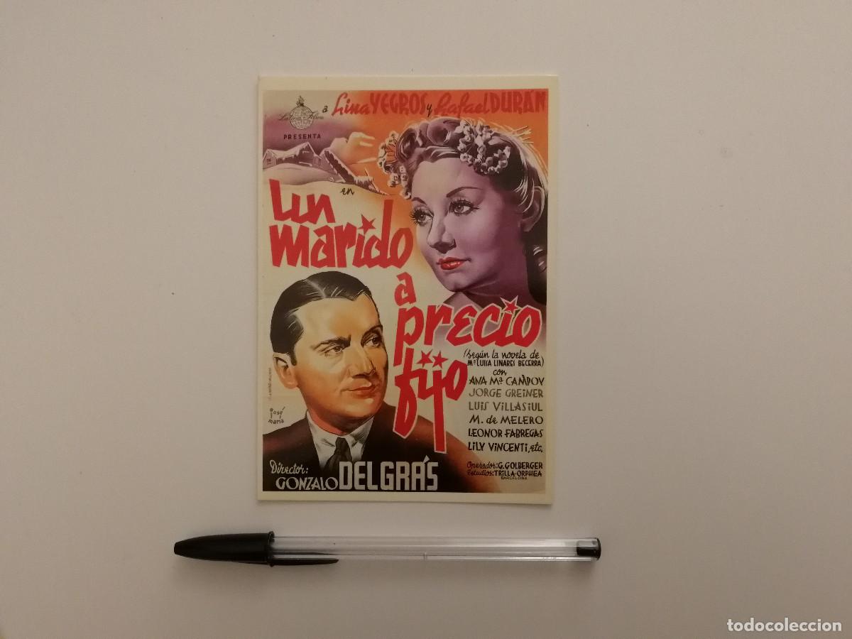 Cine: POSTAL -10*15- UN MARIDO A PRECIO FIJO - CINE ESPA&Ntilde;OL - LINA YEGROS - RAFAEL DURAN