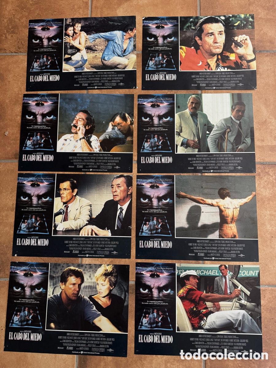Cine: EL CABO DEL MIEDO SCORSESE DE NIRO TERROR 8 FOTOCROMOS ORIGINAL ESTRENO