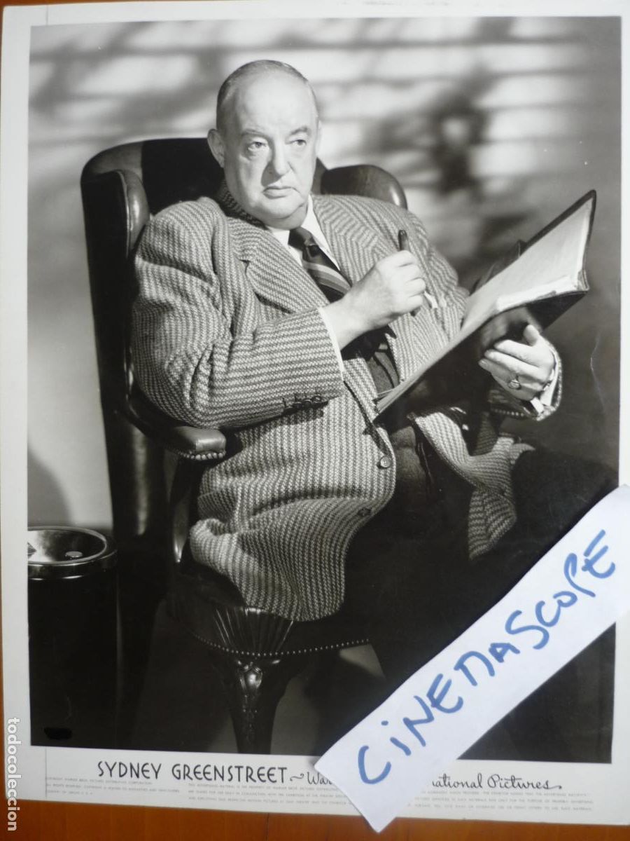 Cine: sydney greenstreet - foto original b/n - cinema actor warner bros