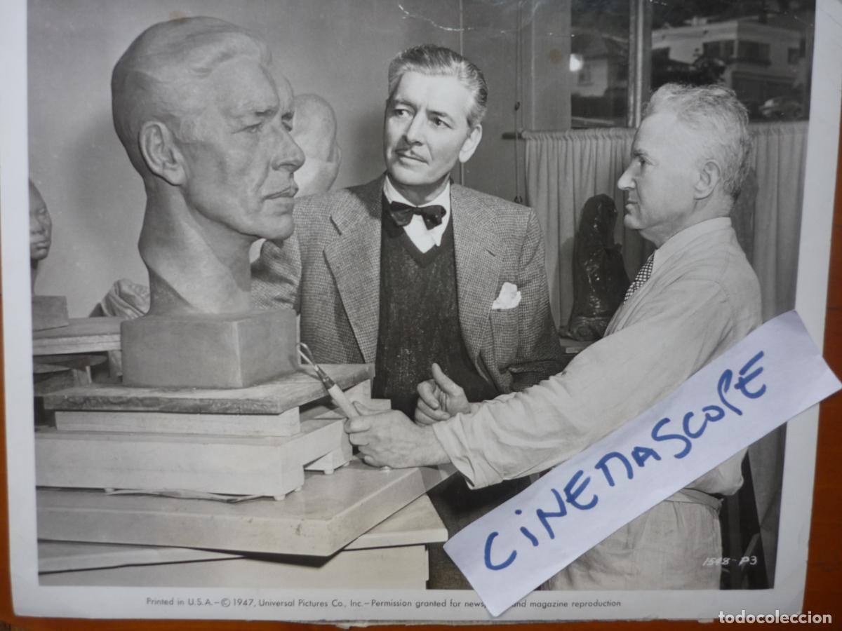 Cine: doble vida - foto original b/n - Ronald Colman - A Double Life - bernard sopher sculptor