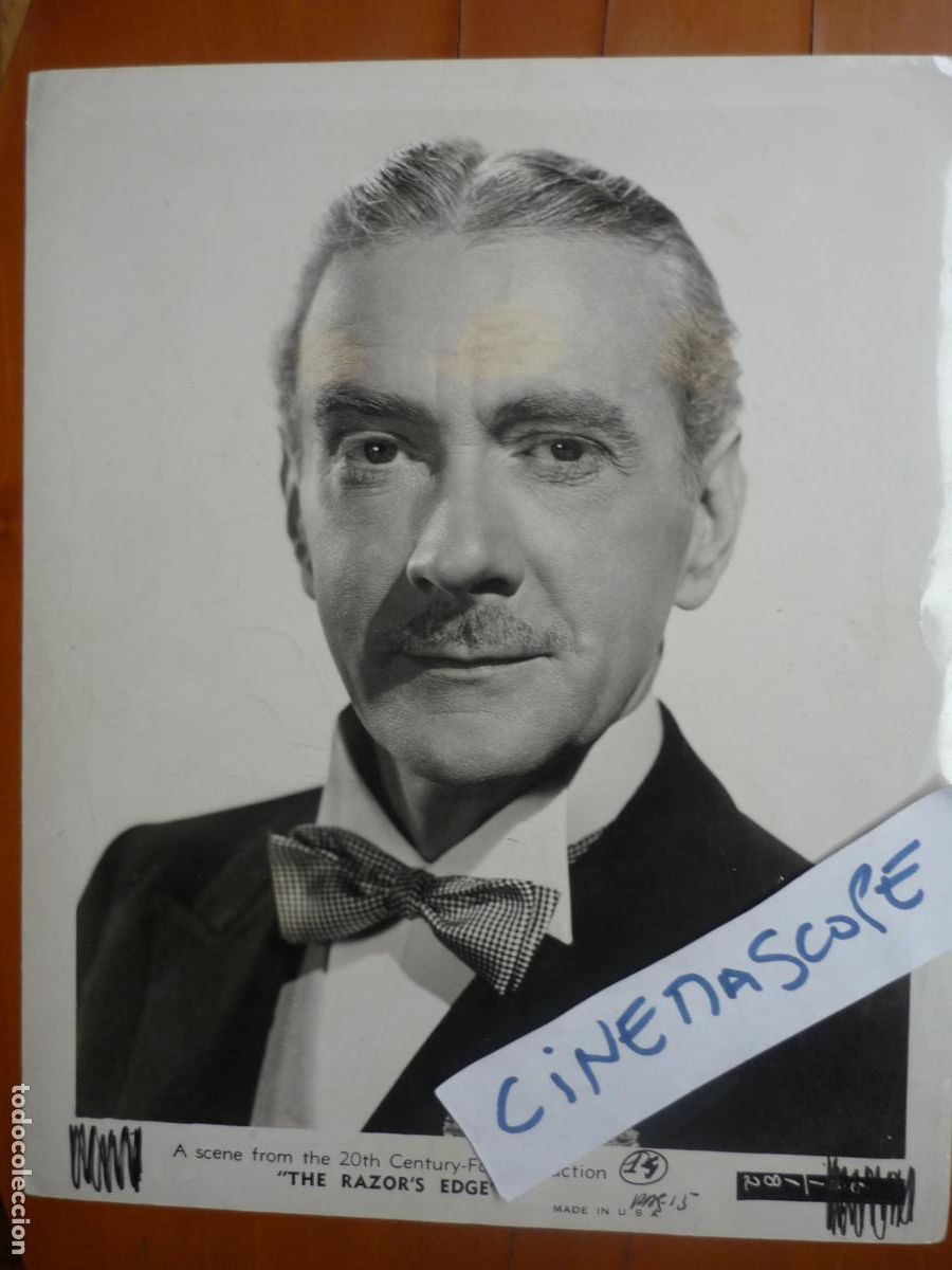 Cine: the razor's edge - foto original b/n - Clifton Webb - el filo de la navaja