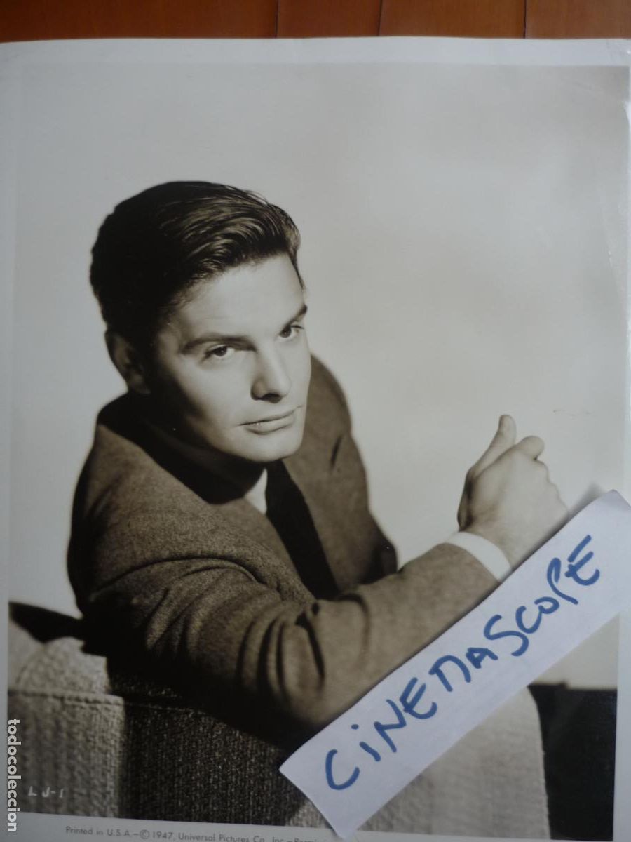 Cine: louis jourdan - foto original b/n - cinema actor universal pictures