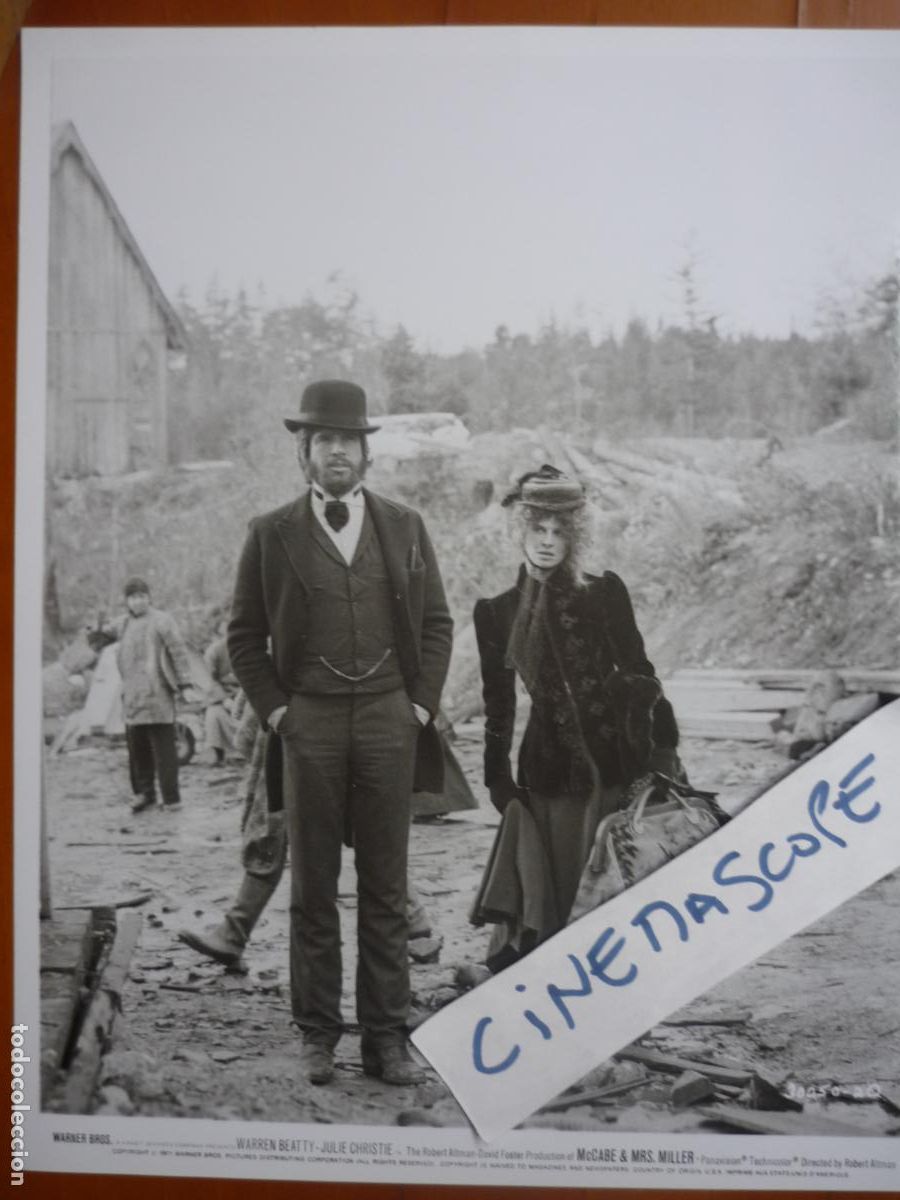 Cine: los vividores McCabe and Mrs. Miller - foto original b/n - julie christie waren beatty robert altman