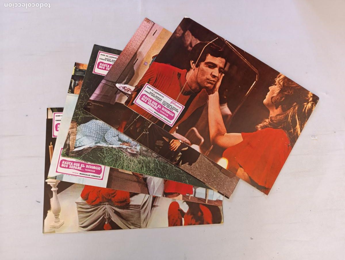 Cine: LOTE 12 FOTOCROMOS - HASTA QUE EL DIVORCIO NOS SEPARE... - 24 X 34 CM (388)