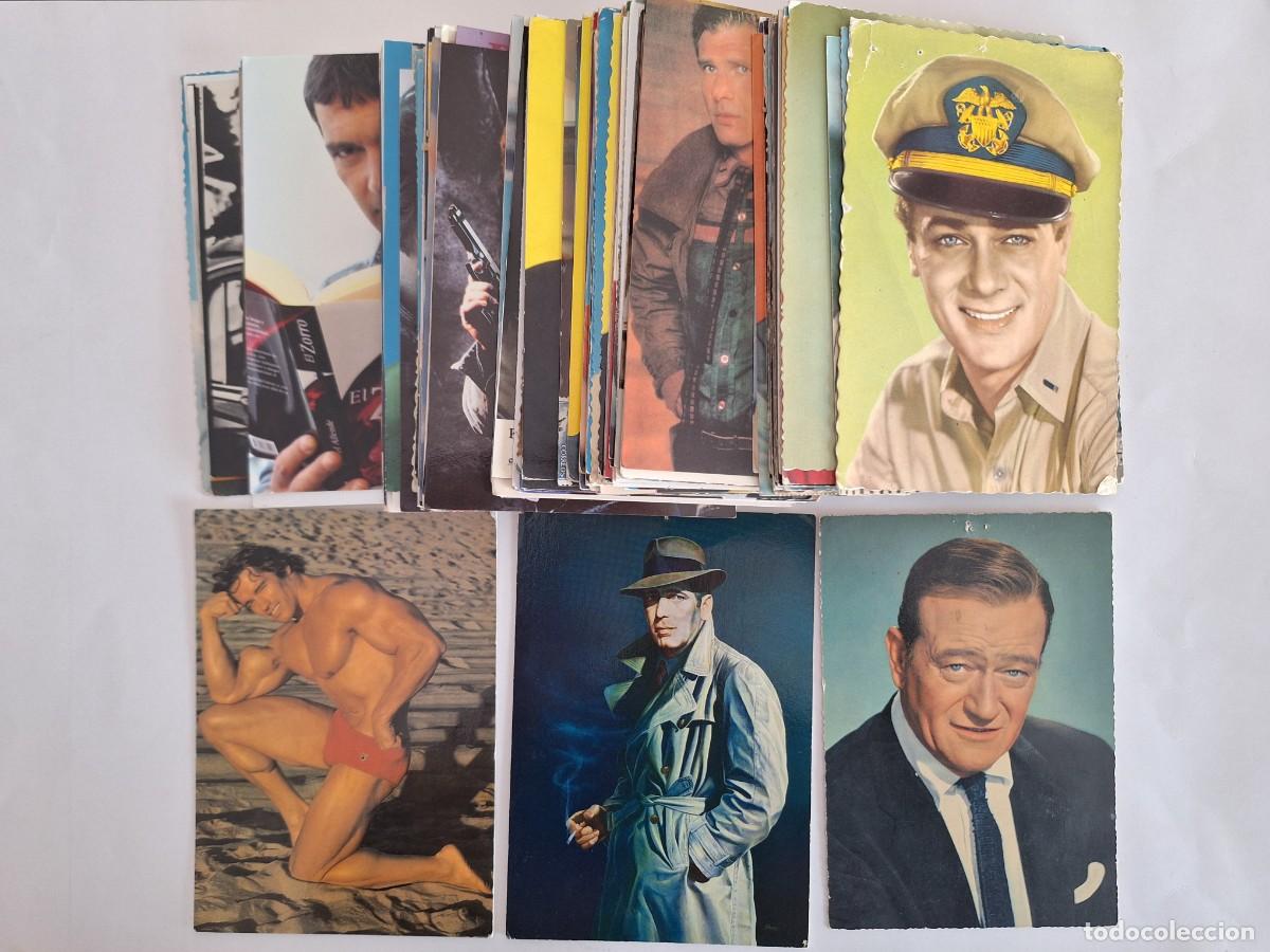 Cine: GRAN LOTE 131 POSTALES FOTOGRAFIAS ACTORES PELICULAS CINE JOHN WAYNE BOGART GRANT DOUGLAS BRYNNER RV