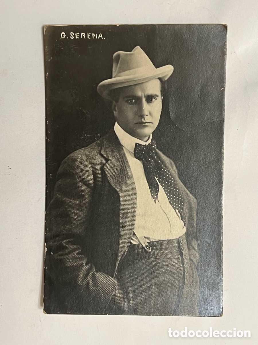 Cine: GUSTAVO SERENA. Postal Actor Italiano de Cine Mudo (a.1918) circulada