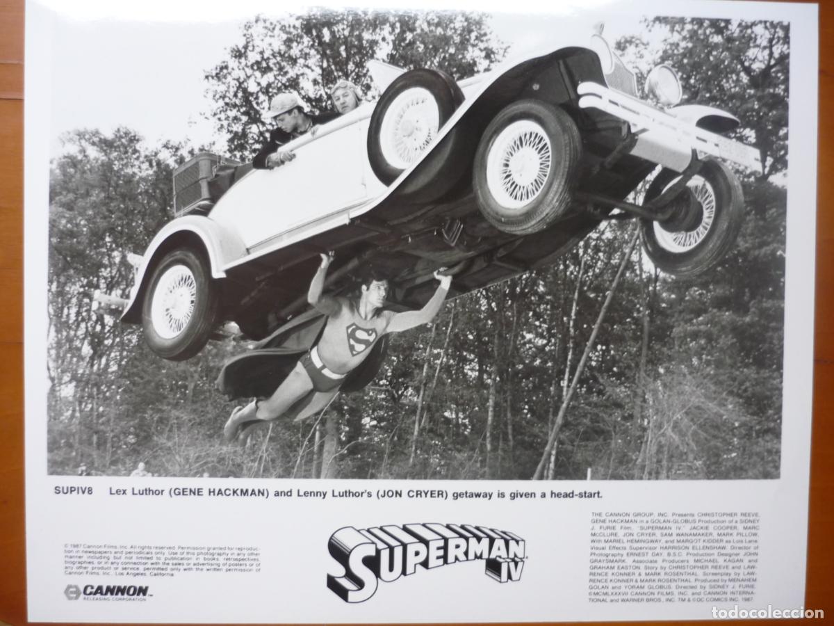 Cine: superman 4 IV - foto original b/n - christopher reeve gene hakman john cryer