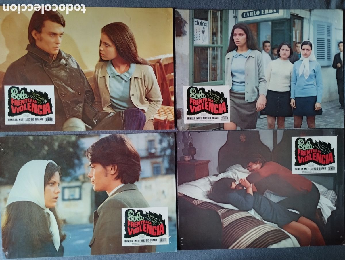 Cine: 12 FOTOCROMOS - SOLA FRENTE A LA VIOLENCIA - SET COMPLETO