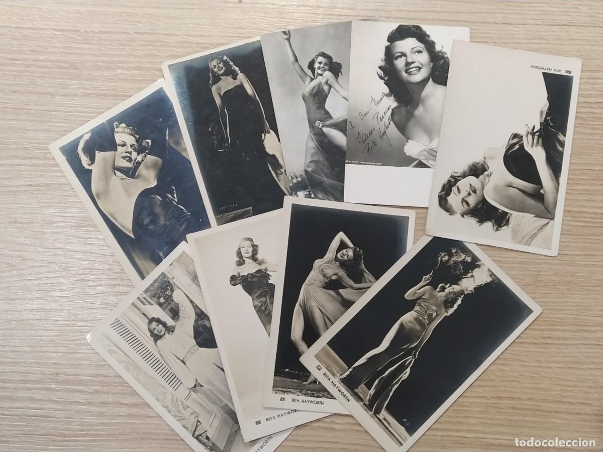 Cine: RITA HAYWORTH - COLECCION DE 9 POSTALES FOTOGRAFICAS DE LA ACTRIZ DE CINE