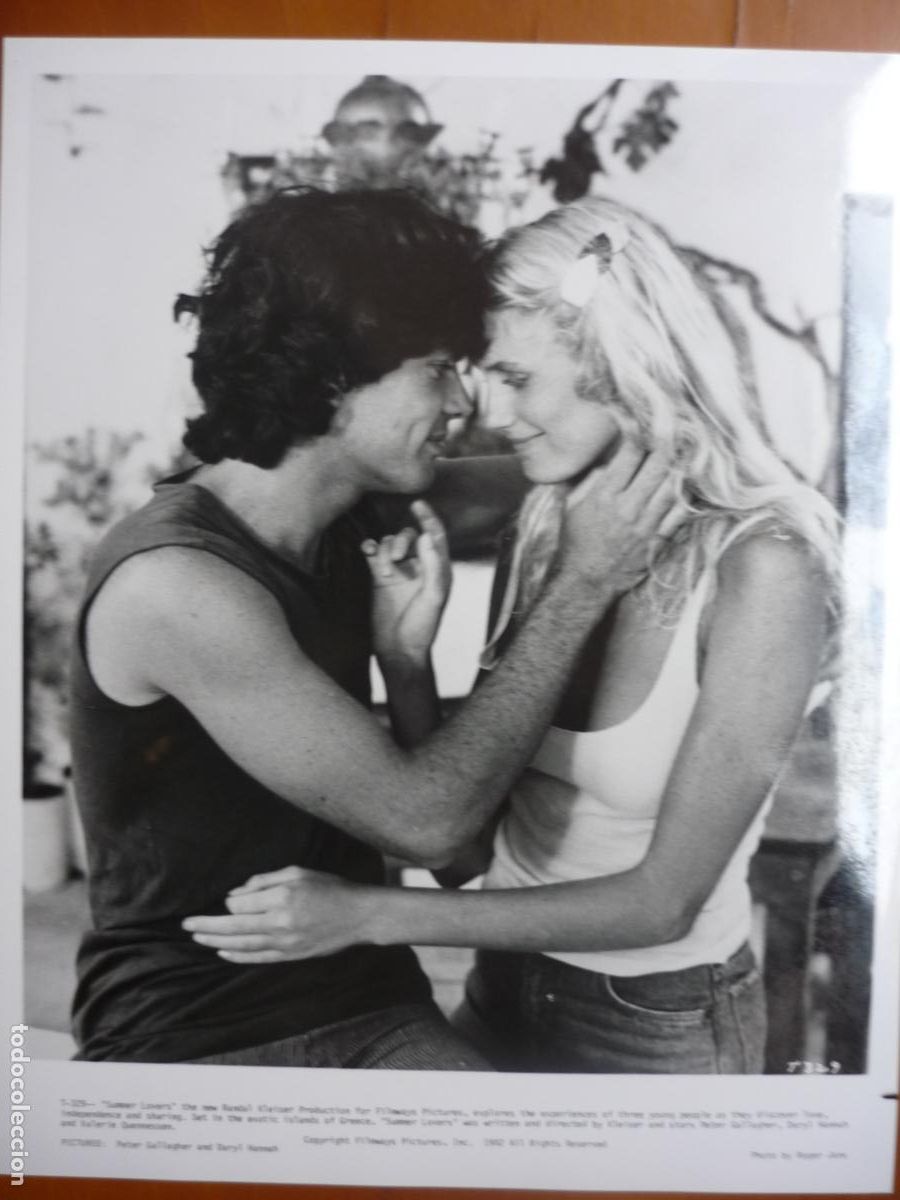 Cine: summer lovers - foto original b/n - Un amor de verano Daryl Hannah Peter Gallagher