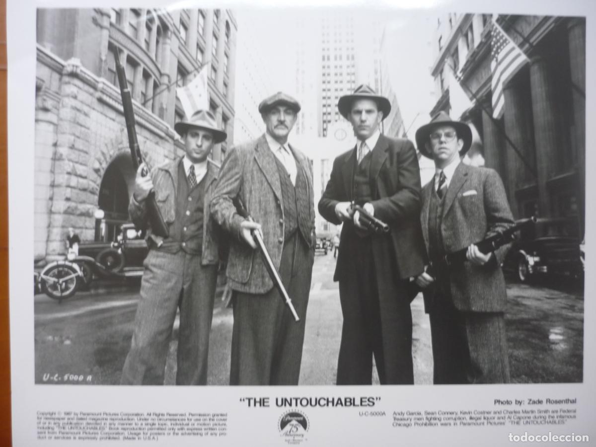 Cine: the untouchables - foto original b/n - sean connery andy garcia kevin costner elliot ness