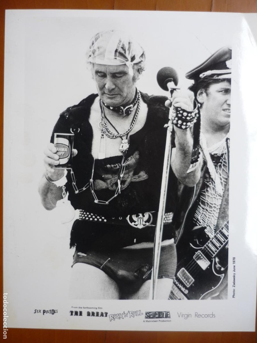Cine: the great rock'n'roll swindle - foto original b/n - sex pistols - ronald biggs