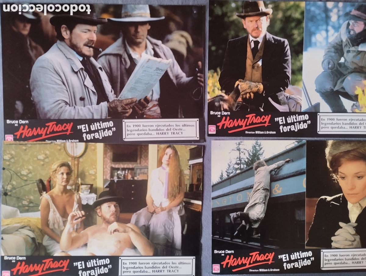 Cine: 12 FOTOCROMOS - HARRY TRACY EL &Uacute;LTIMO FORAJIDO - SET COMPLETO