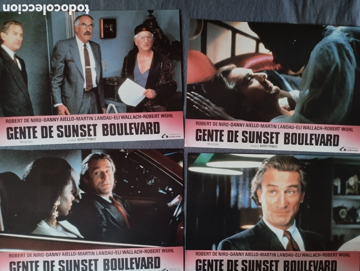 Cine: 12 FOTOCROMOS - GENTE DE SUNSET BOULEVARD - DE NIRO - SET COMPLETO