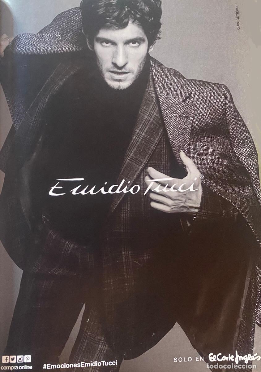 Cine: Publicidad de Emidio Tucci, con actor Quim Guti&eacute;rrez. P&aacute;gina de revista a&ntilde;o 2015, enmarcable. Nueva.