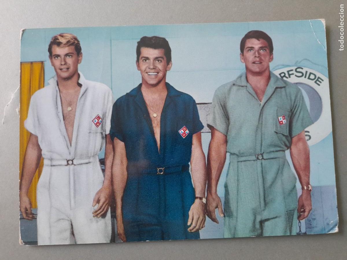 Cine: Postal serie TV rompeolas, troy donahue, lee Patterson, van Williams, warner bros, c y a, a&ntilde;os 60/70