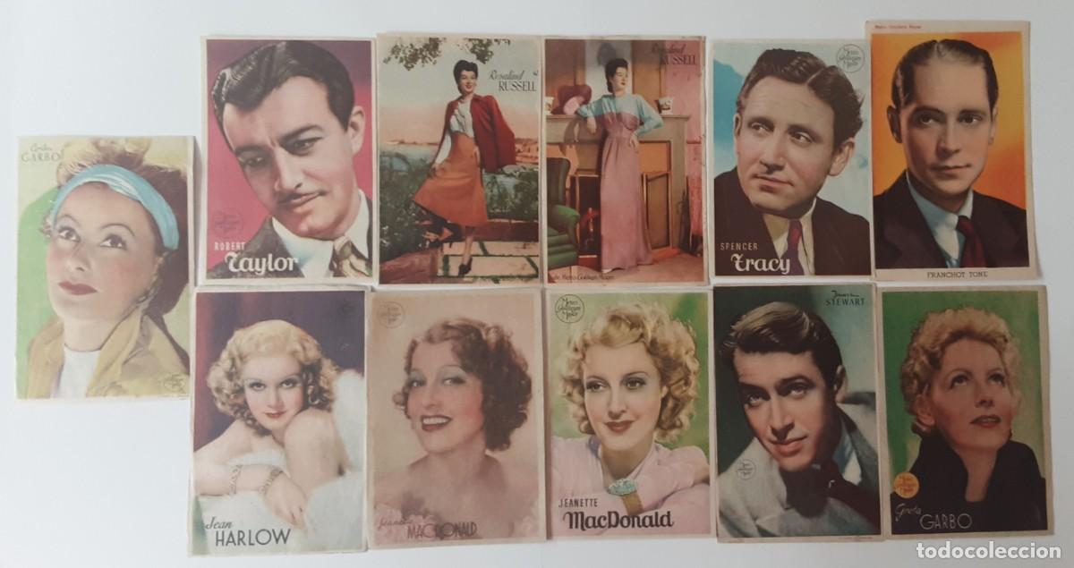 Cine: LOTE DE 22 FOTOS DE ARTISTAS METRO GOLDWYN MAYER, ALGUNAS CON CINE O PUBLICIDAD EN PARTE TRASERA.