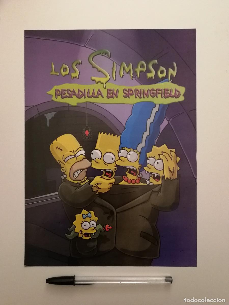 Cine: LAMINA ACARTONADA -A4- Pesadilla en Springfield - Los Simpson