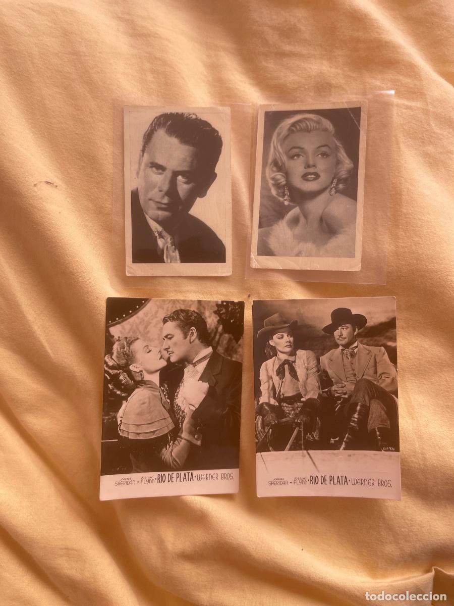 Cine: Lote 4 postales de cine cl&aacute;sico