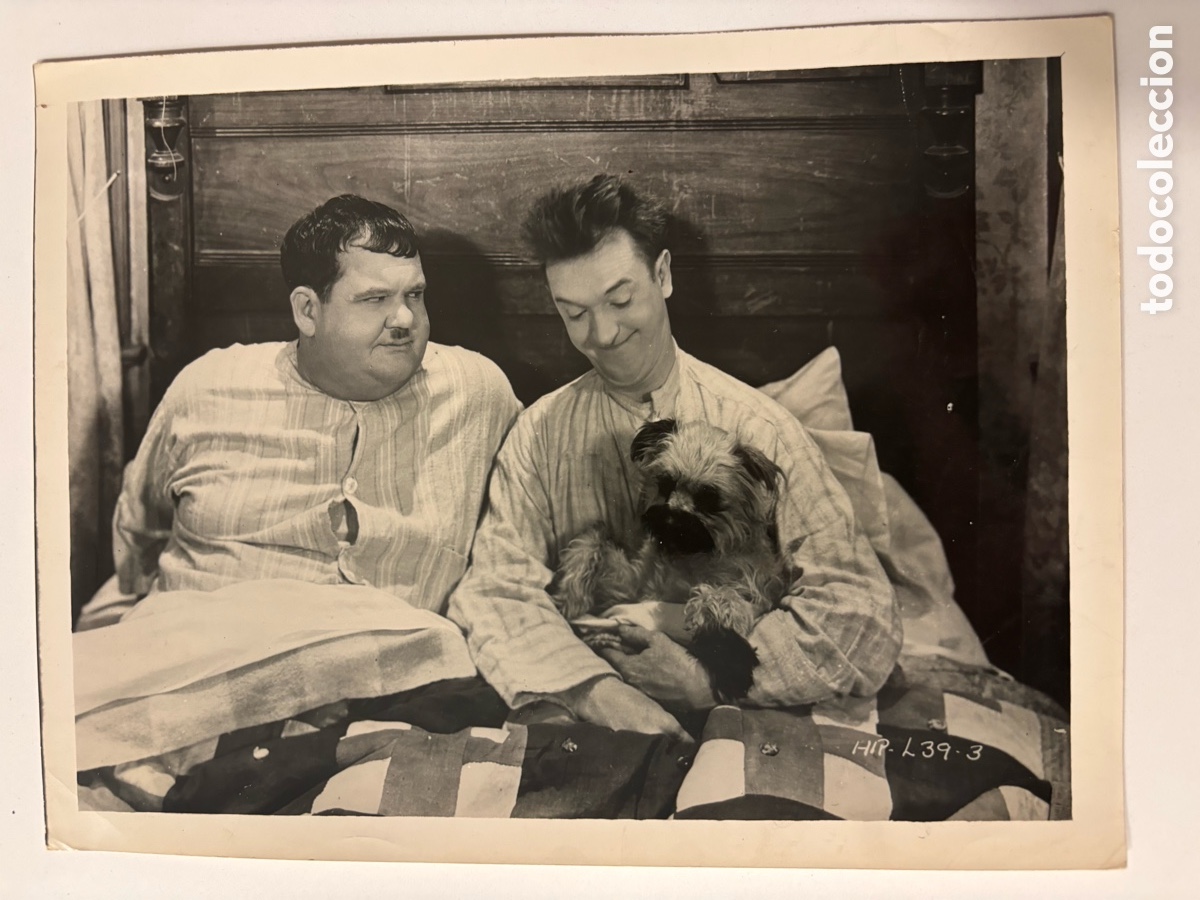 Cine: Foto original de stan Laurel y Oliver Hardy el gordo y el flaco