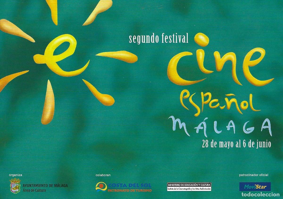 Cine: VC413 SEGUNDO FESTIVAL CINE ESPA&Ntilde;OL DE MALAGA-POSTAL-16 X 11 CM-CARTON
