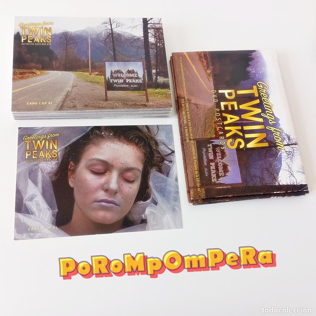Cine: TWIN PEAKS colecci&oacute;n COMPLETA 61 postales CAJA DORADA Edici&oacute;n Definitiva 2007 David Lynch
