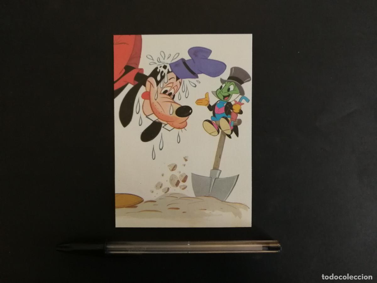 Cine: TARJETA ACARTONADA -9*13- Pepito Grillo Jiminy Cricket goofy - WALT DISNEY