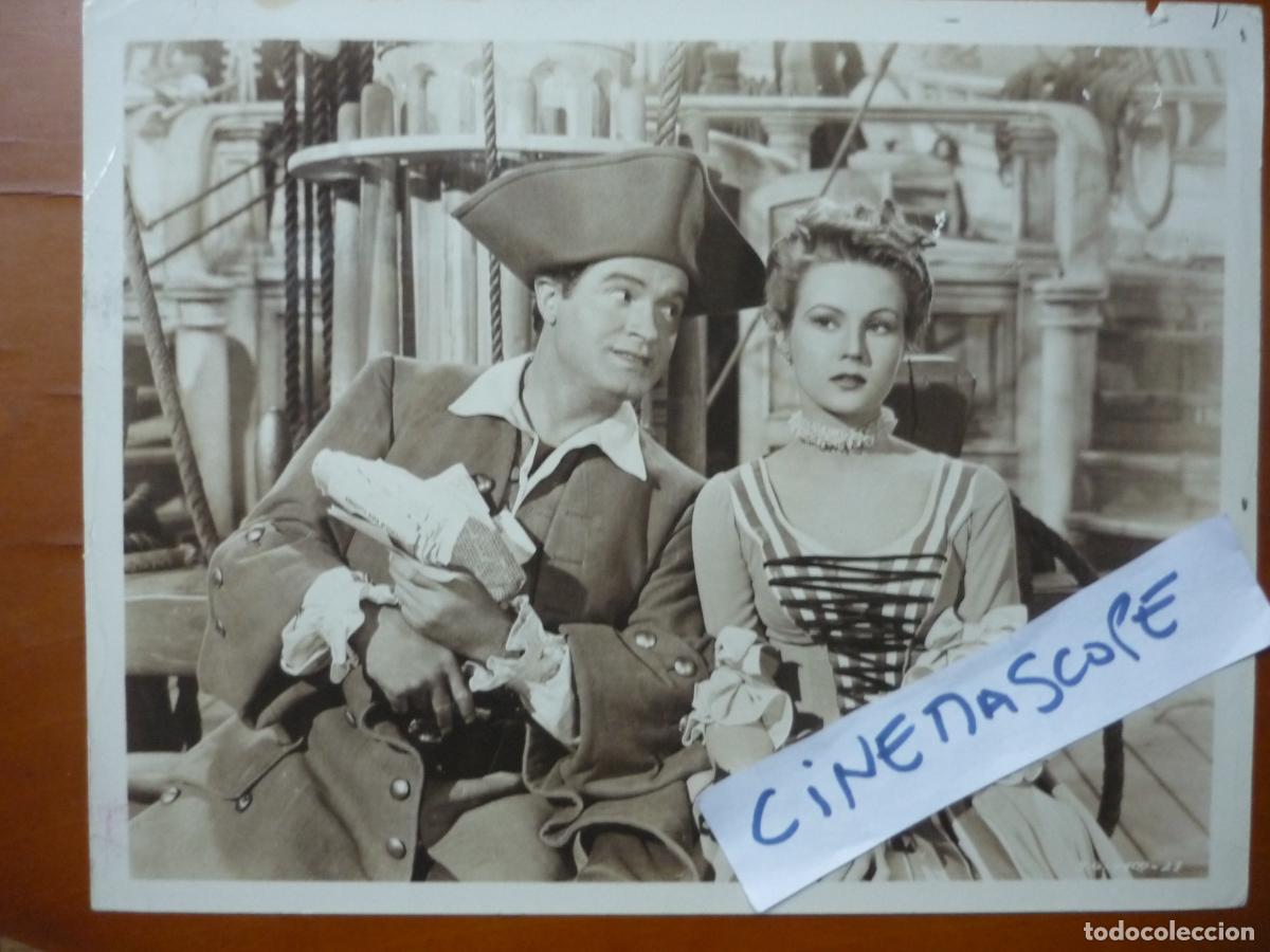Cine: la princesa y el pirata - foto original b/n - virginia mayo bob hole The Princess and the Pirate