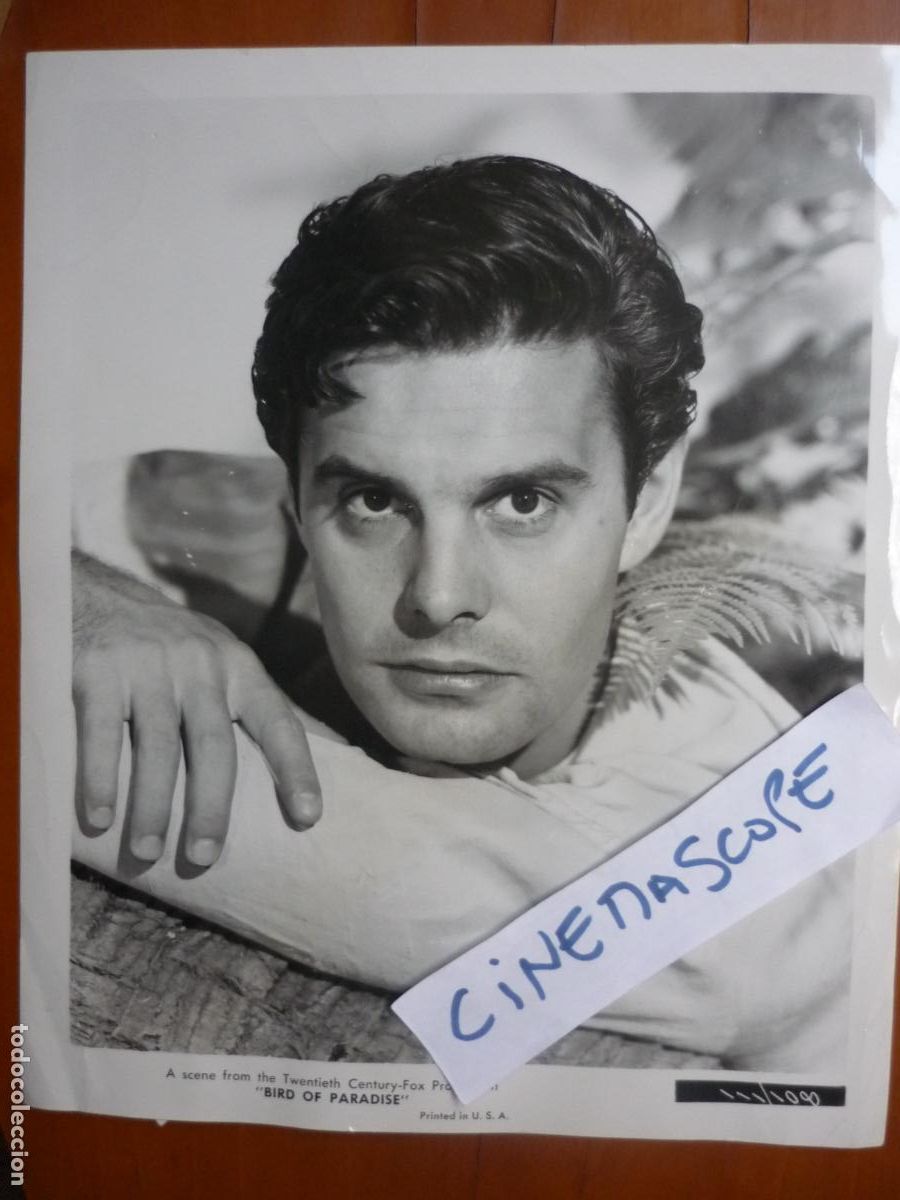 Cine: louis jourdan - foto original b/n - bird of paradise Ave del para&iacute;so - delmer daves