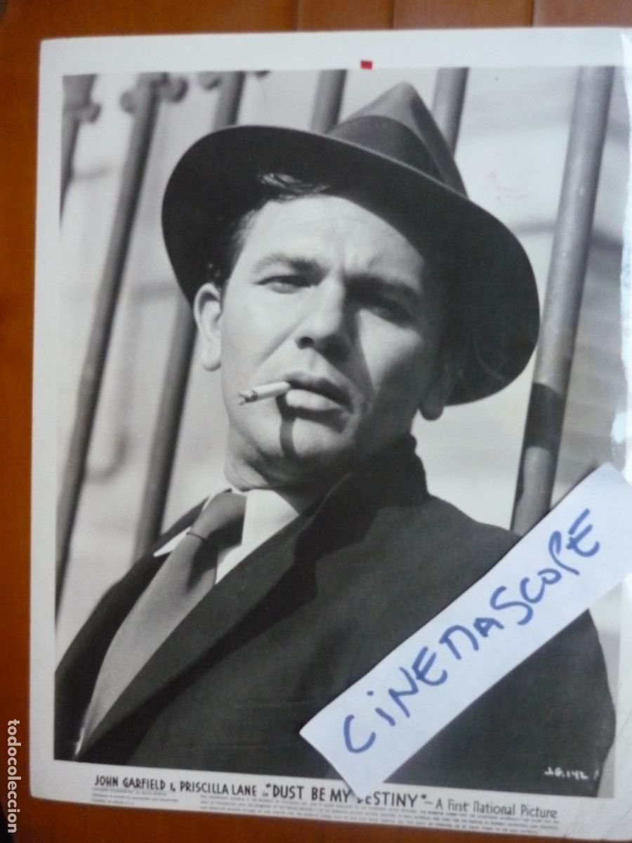 Cine: johm garfield - foto original b/n - dust be my destiny Defiendo mi vida