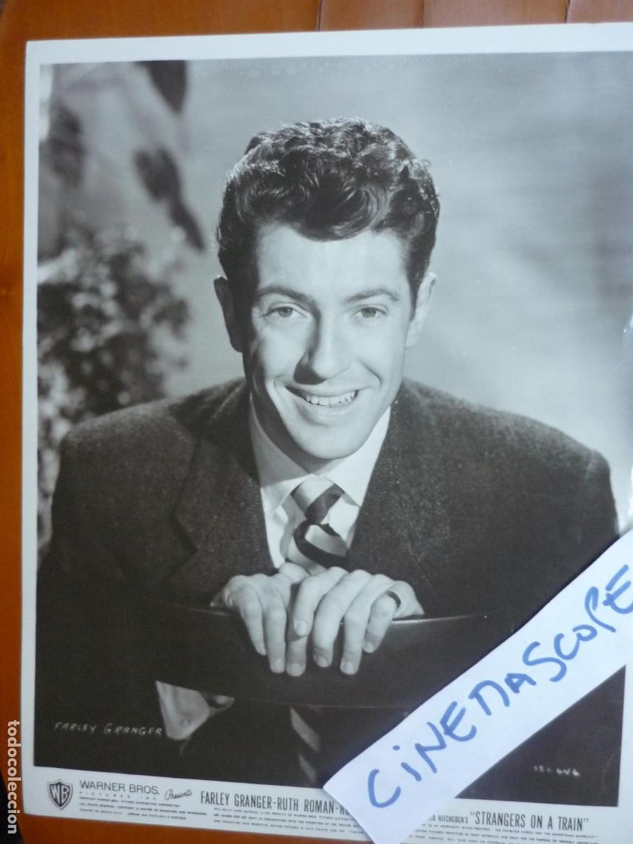 Cine: farley granger - foto original b/n - strangers on the train - Alfred Hitchcock film