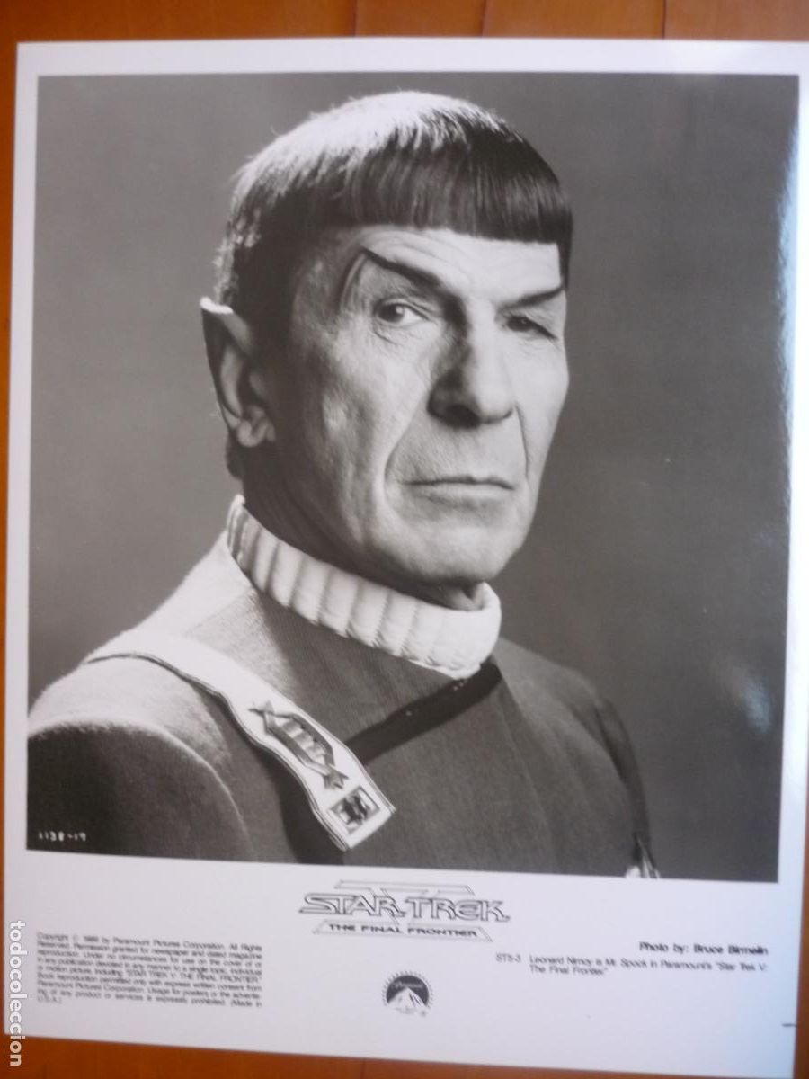Cine: leonard nimoy - foto original b/n - star trek V the final frontier