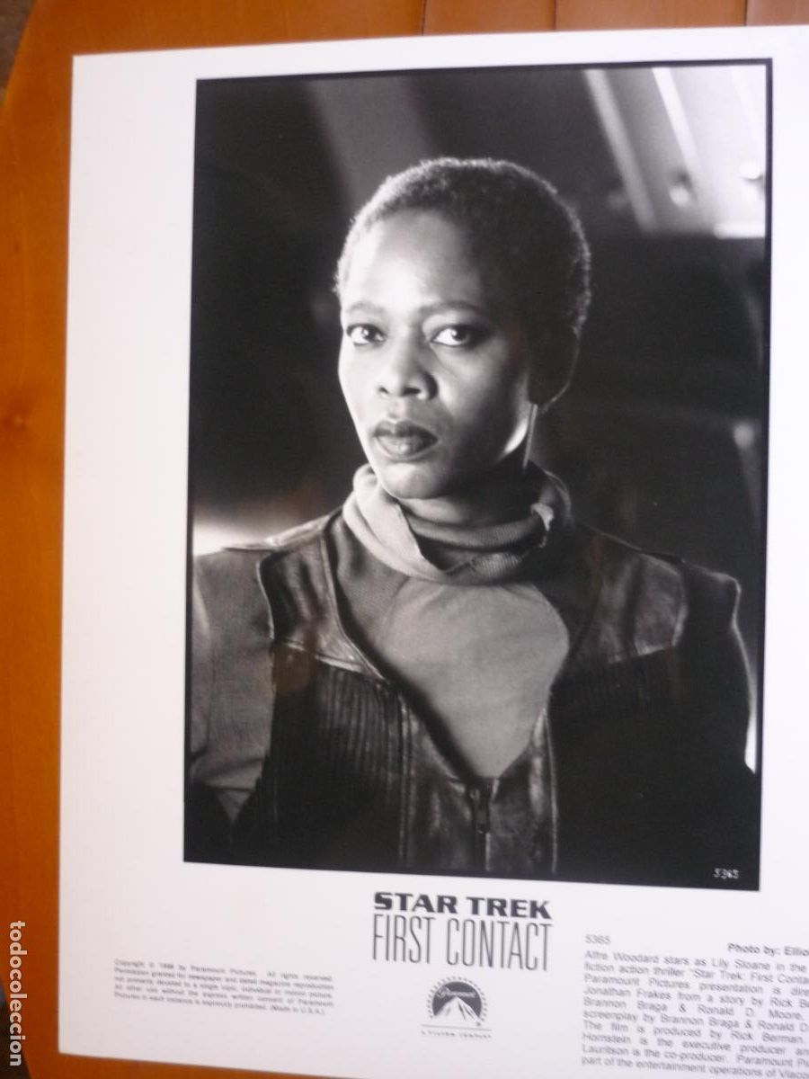 Cinema: alfre woodard - foto original b/n - Star Trek first contact