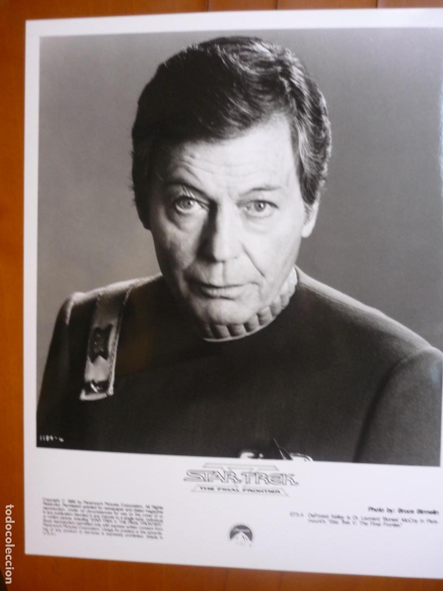 Cinema: deforest kelly - foto original b/n - Star Trek V the final frontier