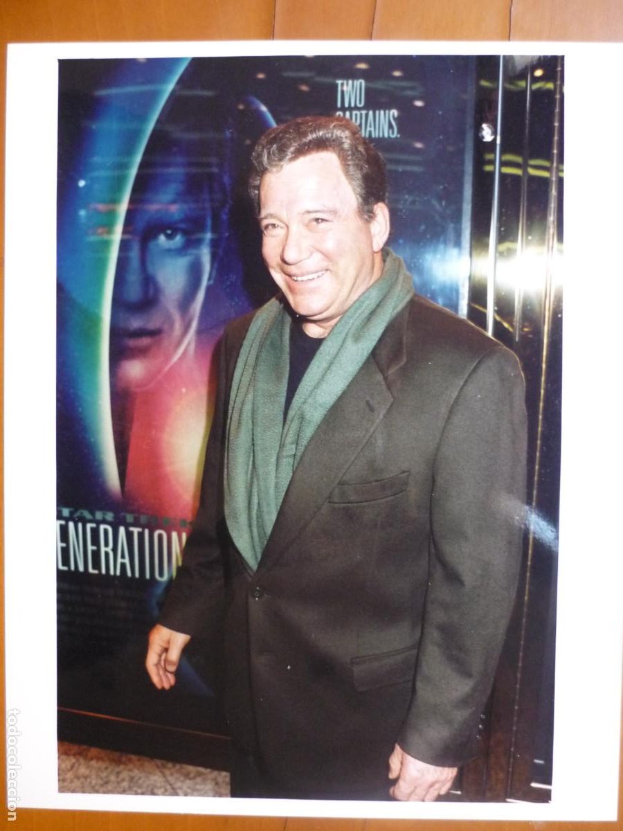 Cine: william shatner - foto original color - Star Trek generations - promocion estreno film