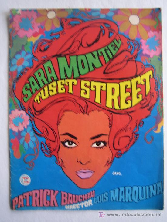 Cine: Tuset Street Sara Montiel - guia publicitaria librito original estreno