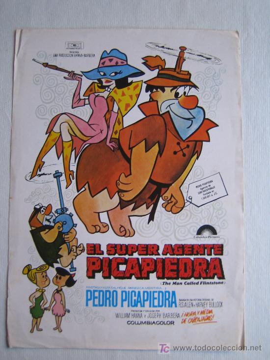 Cine: El super agente Picapiedra - Animacion - guia publicitaria hannah barbera