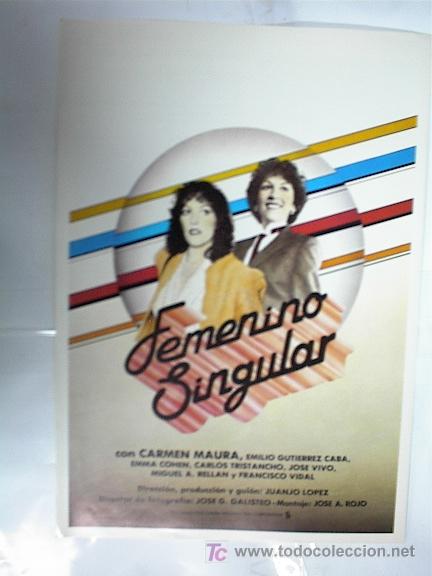 Cine: FEMENINO SINGULAR - Foto 1