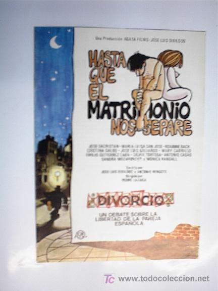 Cin&eacute;ma: HASTA QUE EL MATRIMONIO NOS SEPARE