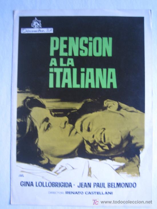 Cinema: Guia publicitaria - Pension a la italiana - Gina Lollobrigida