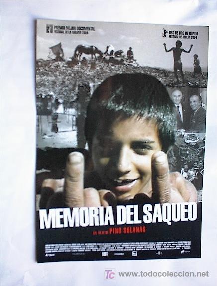 Cine: MEMORIA DEL SAQUEO - Foto 1