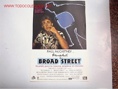 Cin&eacute;ma: RECUERDOS A BROAD STREET     10 GUIAS A ELEGIR  POR 25 EUROS. 100 GUIAS X 130 EUROS